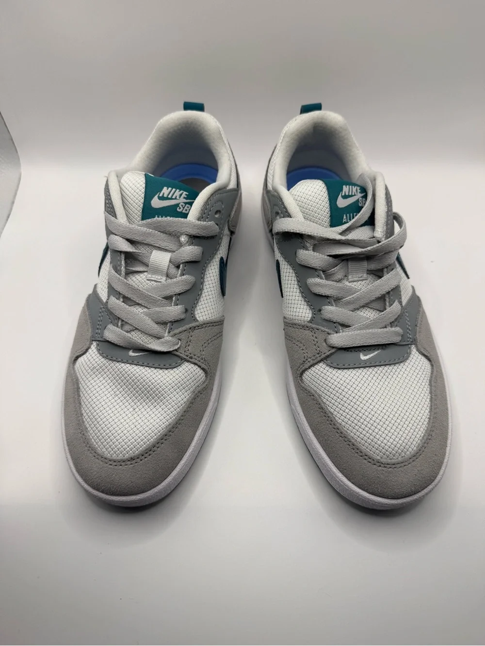 Nike SB Alleyoop Gray Teal White Skate Shoes Youth 4.5Y Women’s 6 NIB